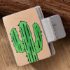 Wholesale Western Cactus Print PU Leather Acrylic Hair Claw Clip Trendy Hair Accessory for Everyday Styling