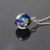 Wholesale Trendy Glass Pendant Necklace with Starry Sky Pattern Jewelry Accessory for Gift Boutique Resale