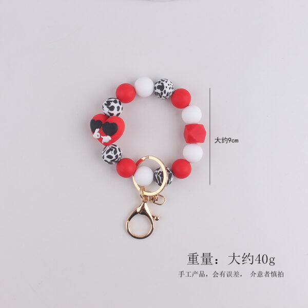 oly-bac187be34b0e32c0a3df107cd7339a8 Wholesale Cow Print Silicone Bracelet Keychain Fashion Accessory Gift