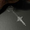 Wholesale Vintage 3D Cross Keychain Pendant Punk Style Metal Key Ring Accessory