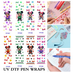oly-badb98c25b1dff62753d63ce7819e5cf Wholesale 2/8/16pcs UV DTF Stickers Polka Dot Bow Round Ear Cute Mascot Patterns Pen and Bookmark Stickers OLY Exclusive