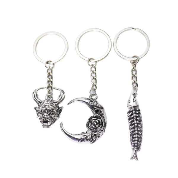 Wholesale Fish Bone Keychain Pendant Zinc Alloy Retro Style Bag Charm Decorative Accessory