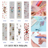 oly-bb051c877da0c594f765607b08dfce76 Wholesale 2/8/16pcs UV DTF Stickers Fashion Bow Girl Cartoon Mascot Flamingo Daisy Autumn Leaf Patterns Pen and Bookmark Stickers OLY Exclusive