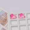 Wholesale Electroplated Acrylic Heart Beads DIY Phone Chain Bag Charm Jewelry Accessory Craft Supply