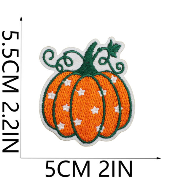 oly-bb3cb431ec3c4e388e3ef3ae1098d0cf Wholesale Pumpkin Leopard Embroidered Iron-On Patch Fashion Accessory for DIY Clothing Bag Decor Boutique Gift