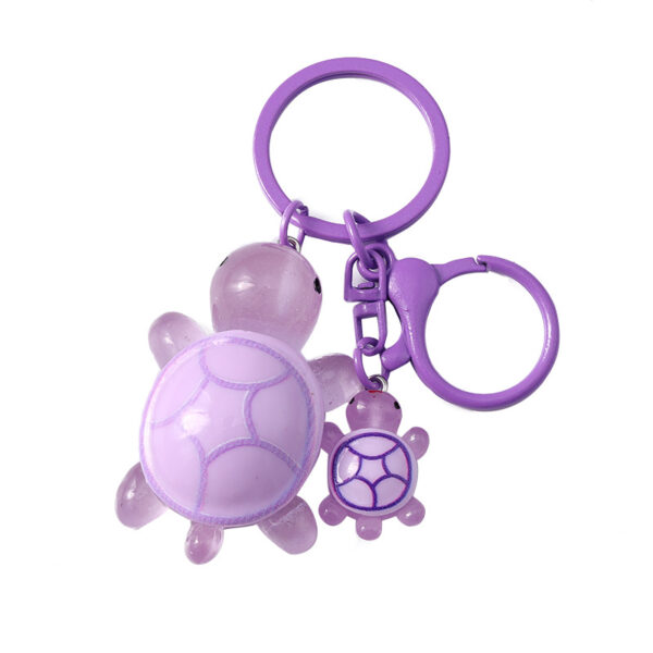 Wholesale Orange Cartoon Turtle Keychain Cute Plastic Pendant for Backpacks and Phones Gift