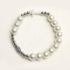 oly-bb5f9e358def5585ecbde645460954c4 Wholesale Glass Pearl Stretch Bracelet Vintage Cross Design 10mm Zinc Alloy Jewelry Accessory for Women