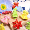 Wholesale Acrylic Christmas Tree Bell Beads DIY Phone Strap Keychain Pendant Craft Supplies for Gift Making