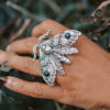Wholesale Vintage Moth Insect Ring Punk Style Alloy Jewelry Unisex Everyday Wear