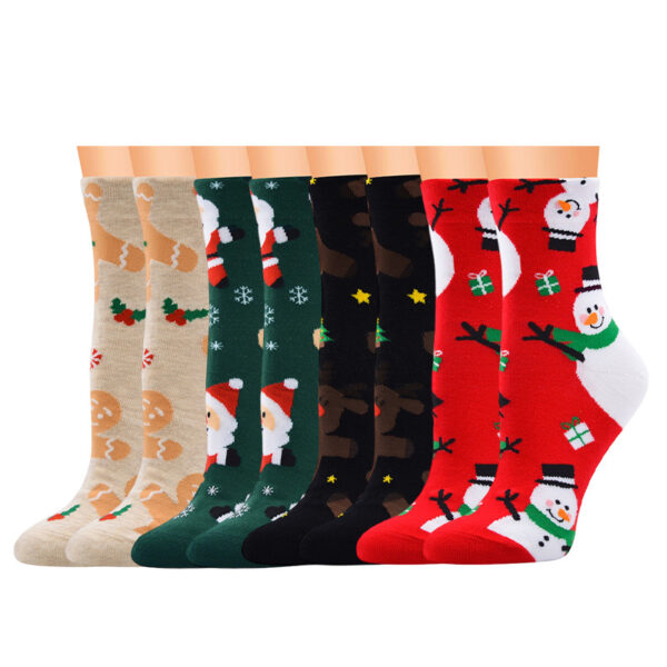 oly-bba4e5dc1e9a66040e11b80945ed358b Wholesale Cartoon Deer Pattern Christmas Socks Mid Calf Tube Socks Fashion Accessory