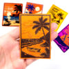 oly-bbbc5da24ca26033b66fb7547118e137 Wholesale Vintage Sunset Beach Embroidery Patches 5 Designs Polyester DIY Iron-On for Shoes Hats Bags Car Key Accessory