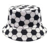 oly-bbc8081e32efa4bdf044fa275e7c5f57 Wholesale Football Pattern Bucket Hat Chic Casual Sun Protection Cap for Men Women