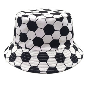 Wholesale Football Pattern Bucket Hat Chic Casual Sun Protection Cap for Men Women