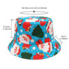 Wholesale Christmas Printed Fisherman Hat with Santa Snowman Snowflake Design for Holiday Party Gifts