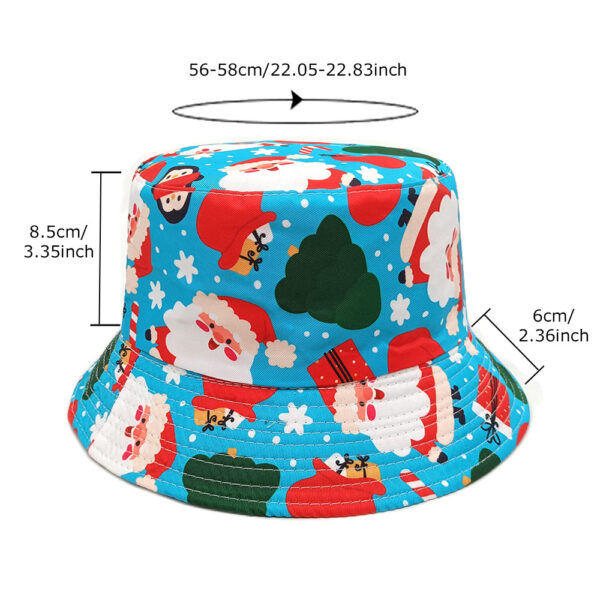 Wholesale Christmas Printed Fisherman Hat with Santa Snowman Snowflake Design for Holiday Party Gifts