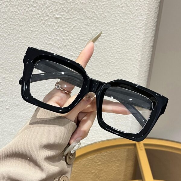 Wholesale Vintage White Leopard Print Square Rivet Glasses Frame Anti-Blue Light Fashion Eyewear for Men Women