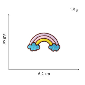 Rainbow embroidery stickers-11#* Hot Melt Adhesive cloth stickers
