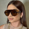 Wholesale Retro Oversized Pilot Sunglasses UV400 Sun Protection Trendy Fashion Accessory for Daily Wear and Gift