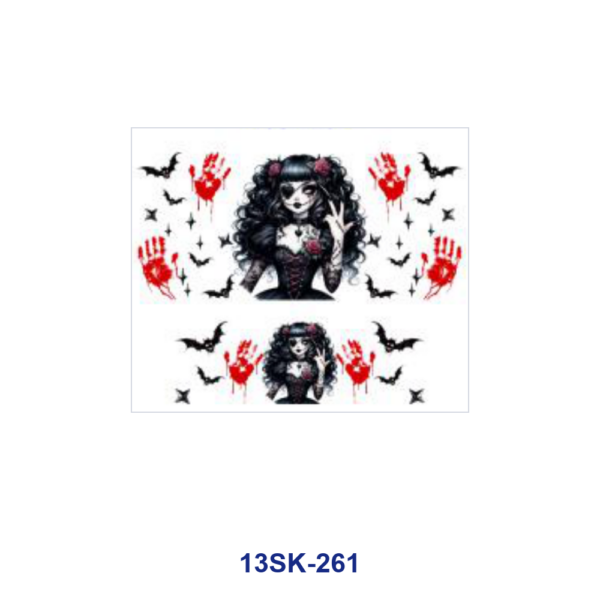 Wholesale 8pcs Gothic Girl Black Rose Mini Cup Keychain Sticker
