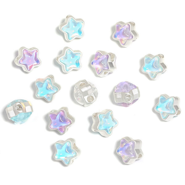 oly-bc075a62553809aae76d795344b5c6f0 Wholesale Electroplated Alloy Star Beads for DIY Phone Chain Keychain Jewelry Accessory Everyday Use