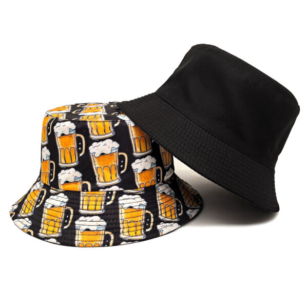 oly-bc2c6978dc099f6ab5e15e8886835ae1 Wholesale Black Beer Pattern Reversible Bucket Hat Everyday Sun Protection Hat for Men