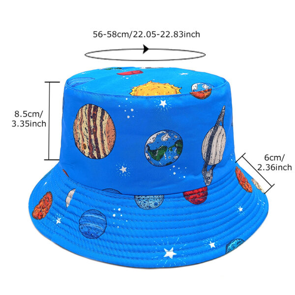 Wholesale Planet Pattern Fisherman Hat Double Sided Sun Hat for Women Fashion Accessory