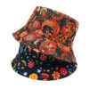 Wholesale Chic Graffiti Floral Double Sided Bucket Hat Unisex Sun Protection
