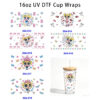 Wholesale 5pcs Sweet Cartoon Bow Heart 16oz Cup UV DTF Wraps OLY Exclusive