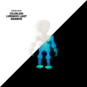 Mini skull skeleton (colorless luminous rainbow)