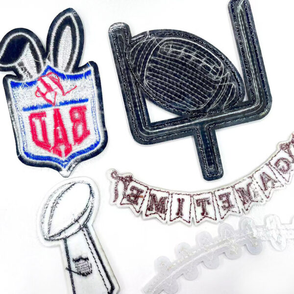 Wholesale Football Theme Embroidered Patch DIY Iron-On Badge for Shoes Hats Gift Craft Supply
