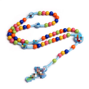 oly-bcbbec7a1ae09c9844f549abc4d19702 Wholesale Cartoon Cross Rosary Necklace for Kids Handmade Plastic Resin Jewelry Accessory Gift