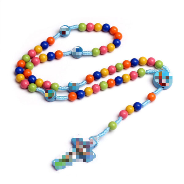oly-bcbbec7a1ae09c9844f549abc4d19702 Wholesale Cartoon Cross Rosary Necklace for Kids Handmade Plastic Resin Jewelry Accessory Gift