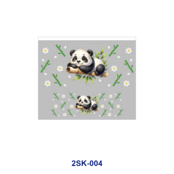 Wholesale 8pcs Wraps Cute Panda Waterproof Vinyl Decals Mini Cup Keychain Sticker
