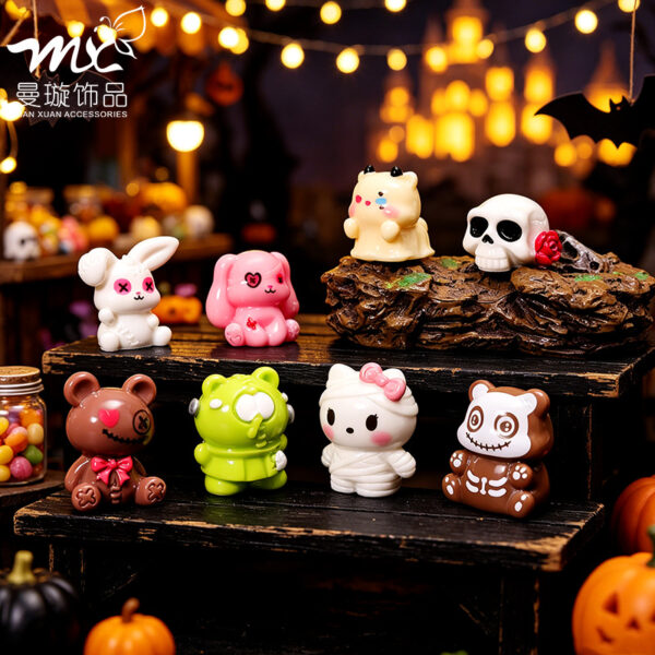 oly-bcce7e487a9585ab531a459972018cb1 Wholesale Resin Halloween Cat Ghost Ornament DIY Desktop Decor Decorative Accent