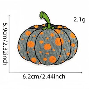 Colorful plaid pumpkin cloth stickers 12#