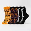 oly-bcd9b8b2ed722fa30d463eae76b87ef6 Wholesale Halloween Skull Pumpkin Pattern Mid Calf Socks Polyester Unisex Fashion Accessory