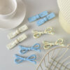oly-bcf475cd8eb0d9d646fb63b1dd786979 Wholesale Polka Dot Bow Duckbill Hair Clip Blue Square Bow Fashion Accessory for Boutique Resale