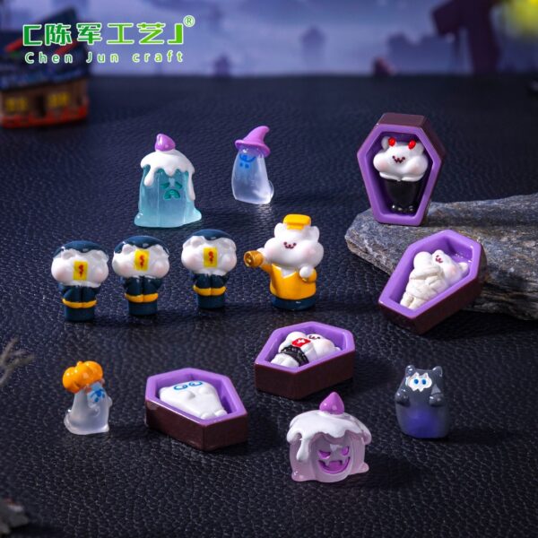 Wholesale Halloween Zombie Taoist Figurine Resin Miniature DIY Decor Ornament - Trendy Home Decor & Gift
