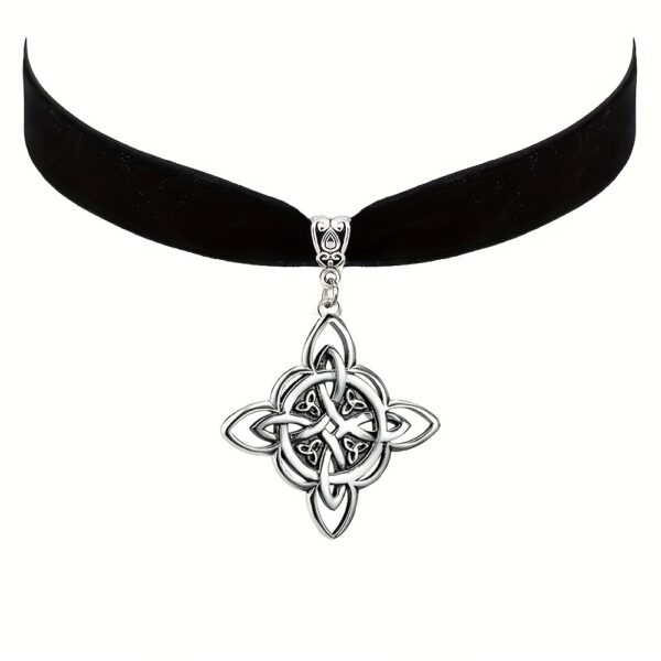 oly-bcfb0fb6c564458628e93f50a37220fe Wholesale Velvet Chain Pendant Necklace Silver Cloth Pendant Nordic Style Boutique Resale Jewelry Accessory Gift