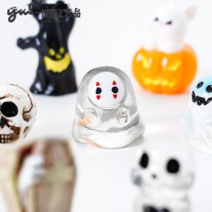 Wholesale Resin Halloween Pumpkin Ghost Doll - DIY Desktop Decor Blind Bag Accessory for Home Decor
