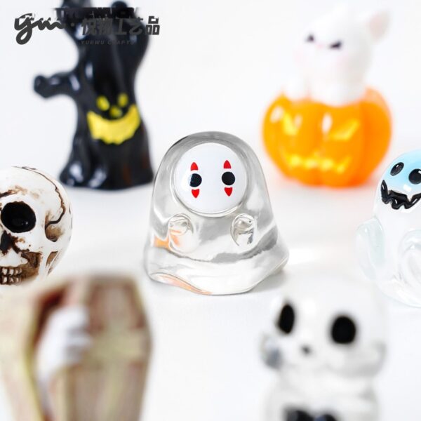 Wholesale Resin Halloween Pumpkin Ghost Doll - DIY Desktop Decor Blind Bag Accessory for Home Decor