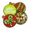 Wholesale Embroidery Thread Green Christmas Cartoon Iron-On Patches for Holiday Decoration
