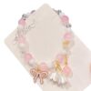 Wholesale Electroplated Glass Lily of the Valley Bow Bracelet Travel Souvenir Jewelry Gift