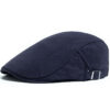 Wholesale Trendy Navy Blue Beret for Men Cotton Summer Hat with Retro Style Fashion Accessory for Resale