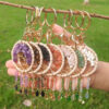 Wholesale Natural Style Handmade Dream Catcher Car Keychain Bag Charm Red Crystal Gift Accessory