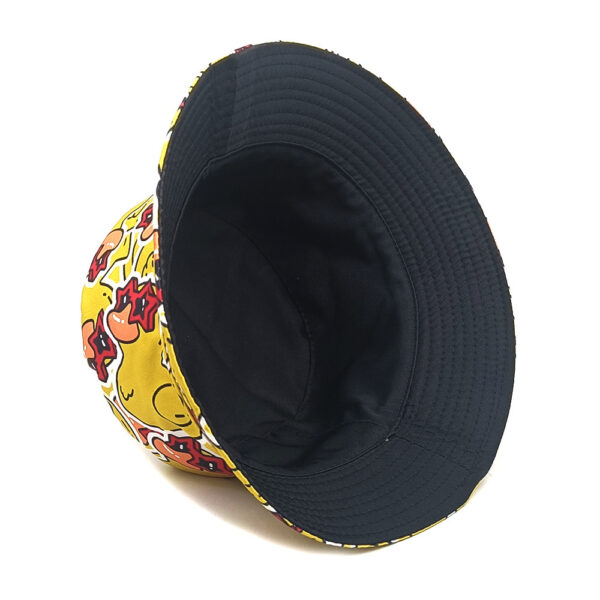 Wholesale Little Yellow Duck Print Bucket Hat Reversible Sun Protection Hat for Outdoor
