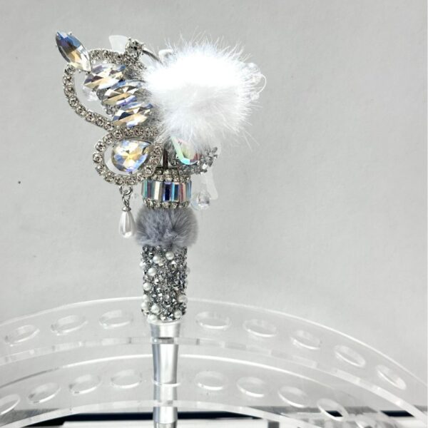 oly-bd4034057f3b589ebc8a4a6cf97a64bc Wholesale Butterfly Design Silver Rhinestone Beaded Charm Fashion Accessory for Bag Car Pen