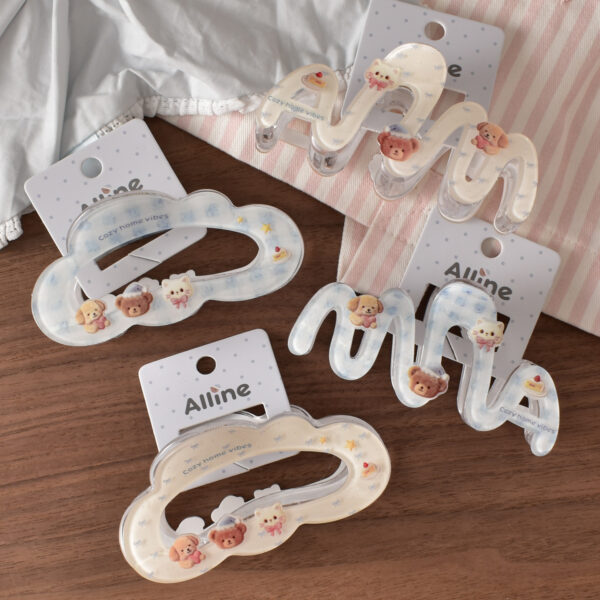 oly-bd42ce8d107fb09f968a5a1bacb09388 Wholesale Acrylic Hair Claw Clip with Cute Bear Nightcap Design Chic Fashion Accessory for Women