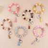 oly-bd47f63599e3f47e32c0aaf77567f2d4 Wholesale Silicone Cartoon Bear Keychain Accessory Korean Style Gray Blue Cute DIY Bead Bracelet Gift