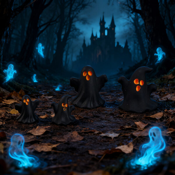 Wholesale Resin Halloween Ghost Figurine Desktop Decor for DIY Craft Party Gift